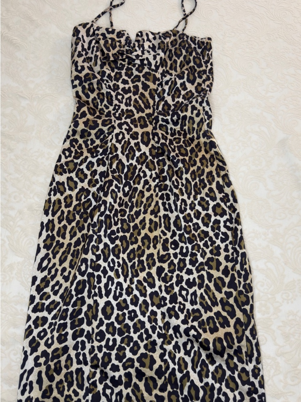 CACHE  LEOPARD ANIMAL PRINT SEXY SHEATH COCKTAIL DRESS Party Night out Size 6